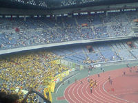 ジェフゴール裏に集まる選手達