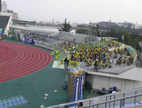 アウェイゴール裏のジェフサポ