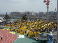 アウェイゴール裏のジェフサポ