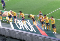 試合終了後の選手達