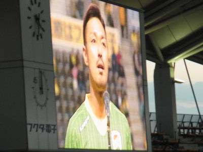 スピーチをする櫛野