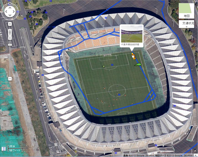 フクダ電子アリーナでストリートビュー