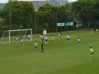 ジェフレディースのCKのチャンス