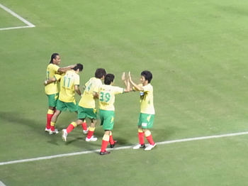 米倉のゴール直後