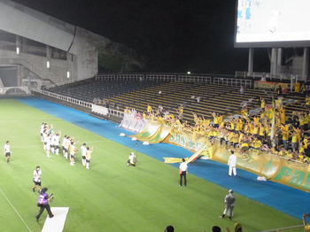 試合終了後のバンザイ