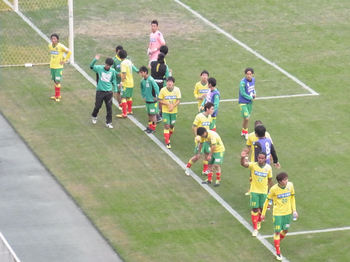 試合後の選手たち