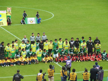 試合前の記念撮影