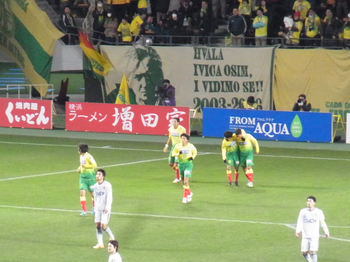 山中のゴール後