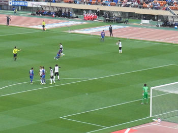 甲府のFKのチャンス