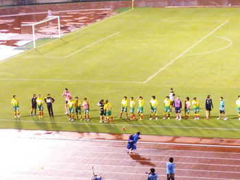 試合終了後の選手たち