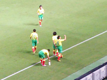 谷澤のゴール直後