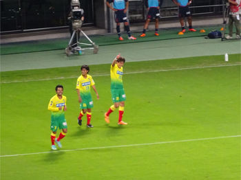 キムのゴール直後