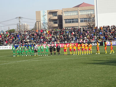 試合終了後の整列