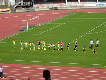 勝利のでんぐり直後