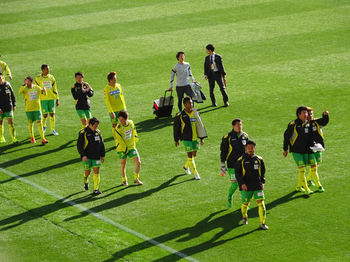 試合後の選手たち