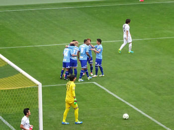 船山のゴール直後