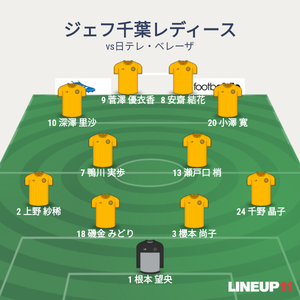 vs日テレ・ベレーザ 先発メンバー