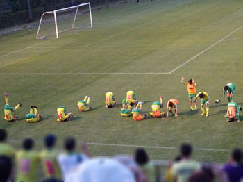 試合後のでんぐり