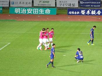 阿道のゴール直後