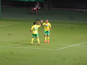 エウトンの先制点直後