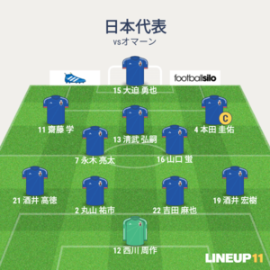 vsオマーン 先発メンバー