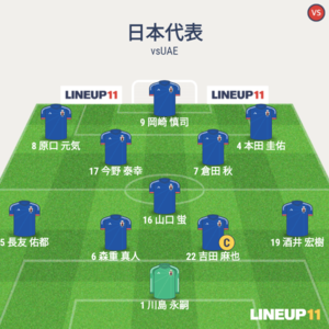 vsUAE 試合終了時メンバー