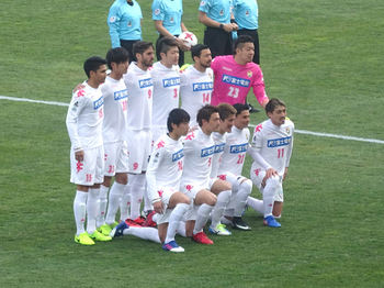 試合前の記念撮影