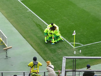 清武のゴール直後