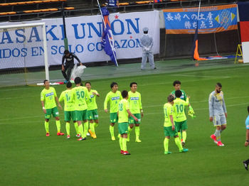 試合終了後の選手たち