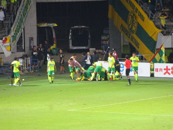 清武のゴール直後