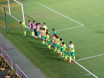 試合終了後の選手たち