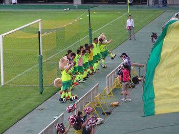 試合後のラインダンス