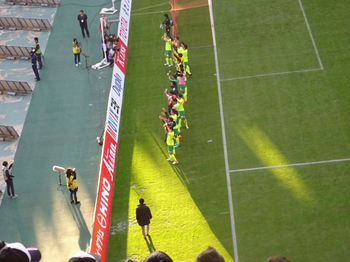 試合後の挨拶をする選手たち